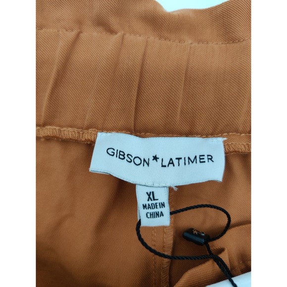 Gibson‎ & Latimer XL Ginger Brown Elastic Waist Drawstring Casual Pants NWT - Picture 4 of 15